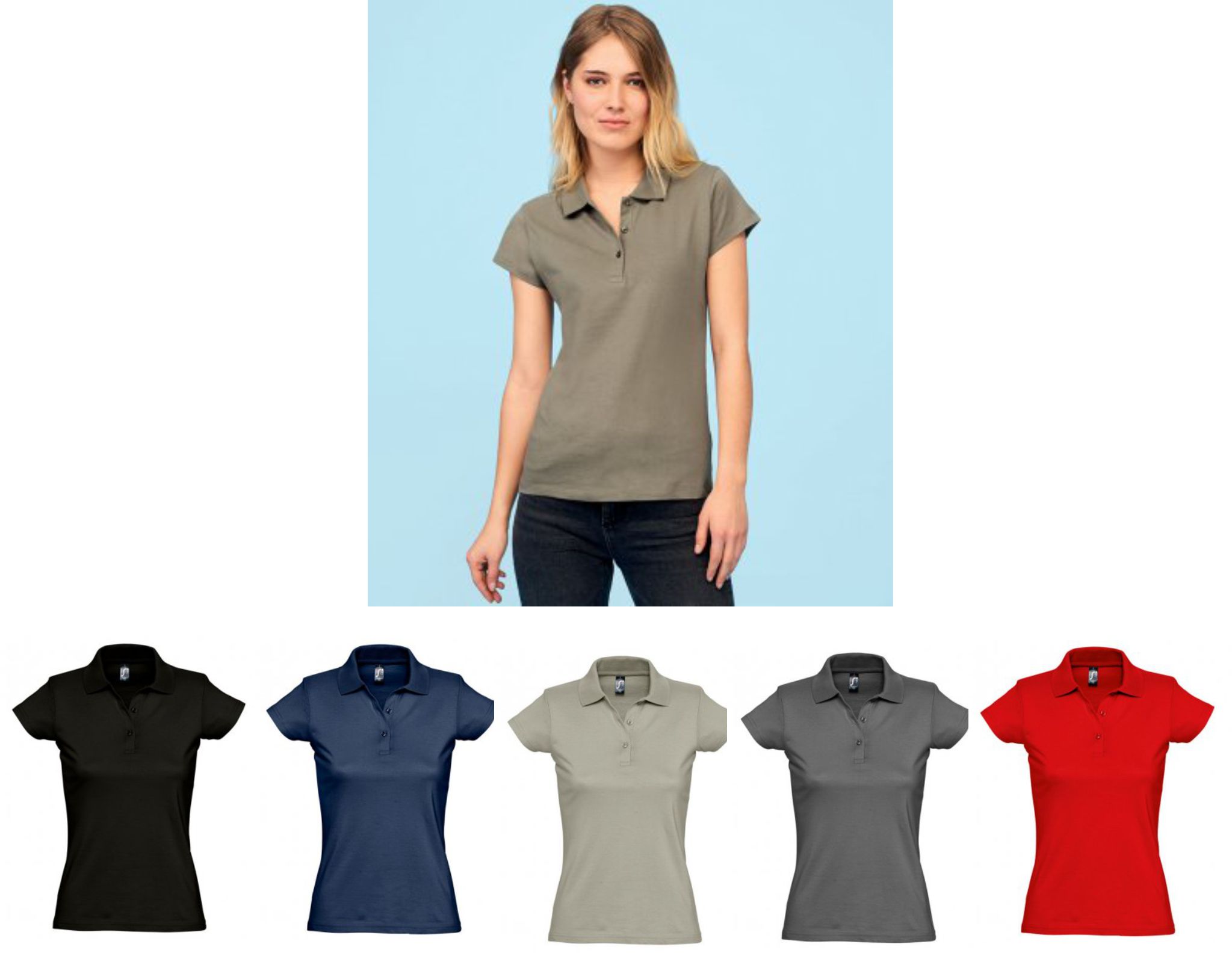 Sol's 11376 Ladies Prescott Cotton Jersey Polo Shirt - Click Image to Close
